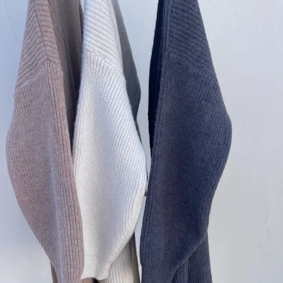 #40 GORGEOUS Chunky Thick Long Over Knee Rib Black Brush Soft Cardigan - Picture 7 of 8